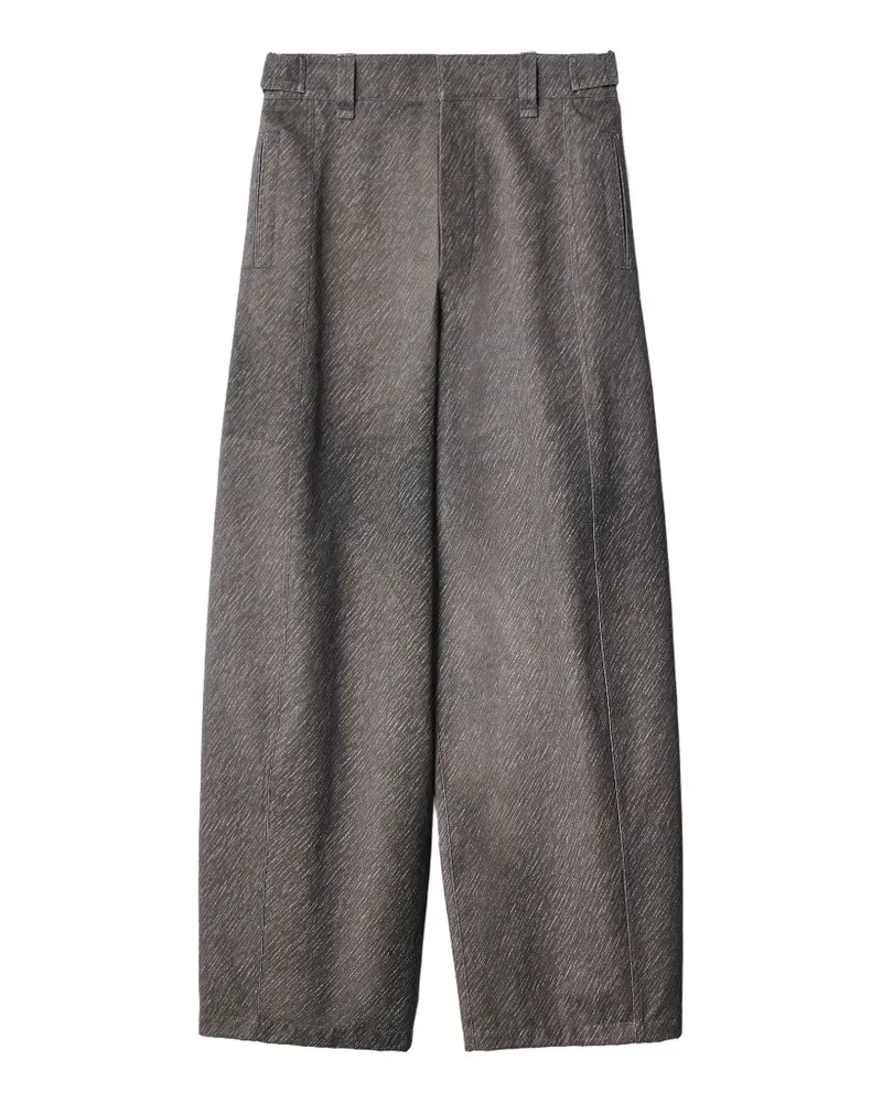 Christophe Lemaire Maxihose aus Baumwolle mit diagonalem Print - Braun Braun