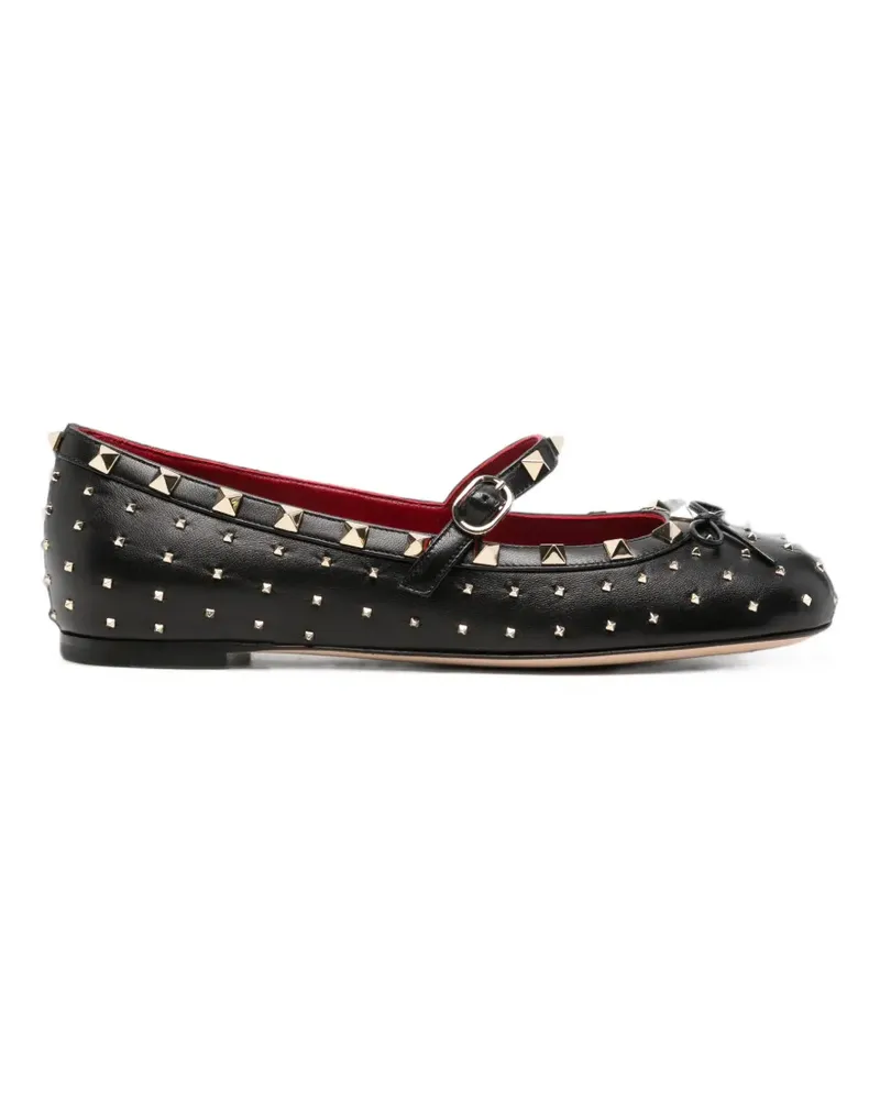 Valentino Garavani Mary-Jane Rockstud Ballerinas aus Nappaleder - Schwarz Schwarz