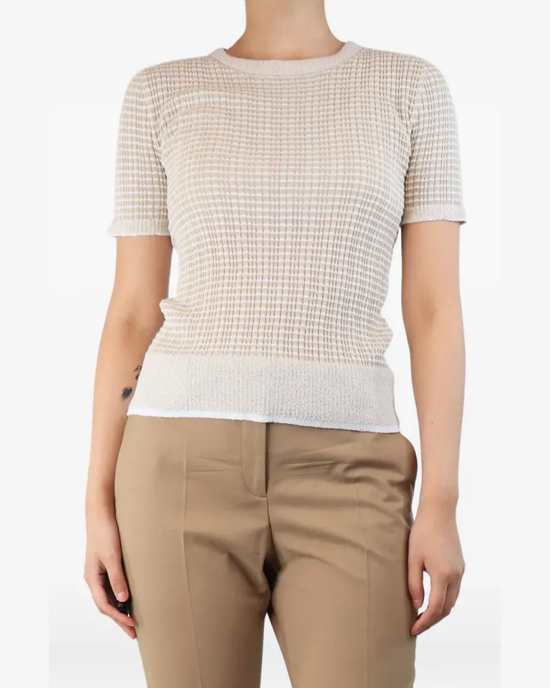 Rag & Bone striped rib-knit top - Nude Nude