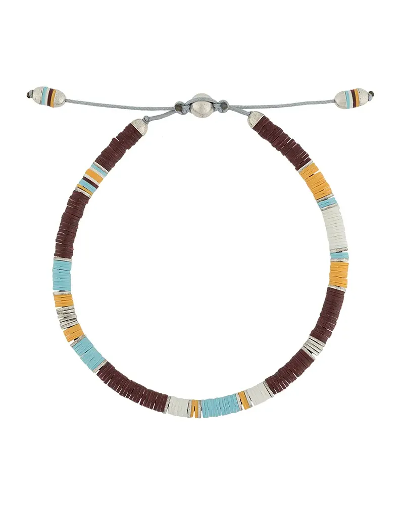 M. Cohen Armband mit flachen Perlen - Violett Violett