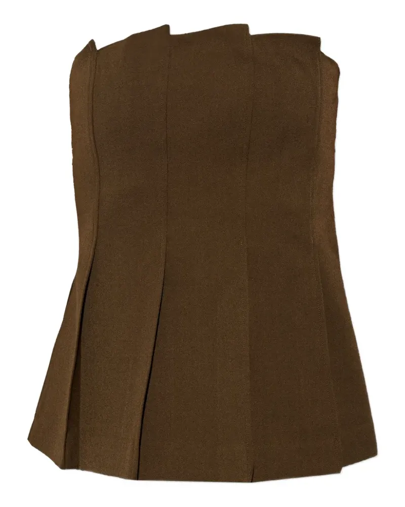 Gestuz Gzstacy pleated strapless top - Braun Braun