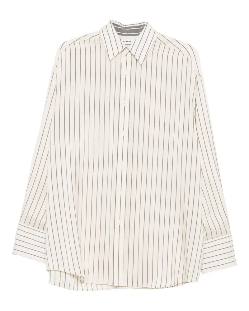 Carven Gestreiftes Seidenhemd - Grau Grau