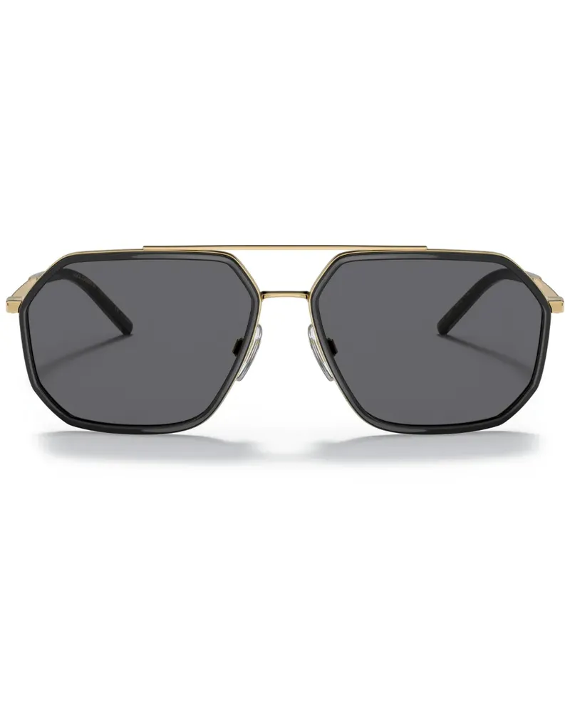 Dolce & Gabbana Gros grain Sonnenbrille - Schwarz Schwarz