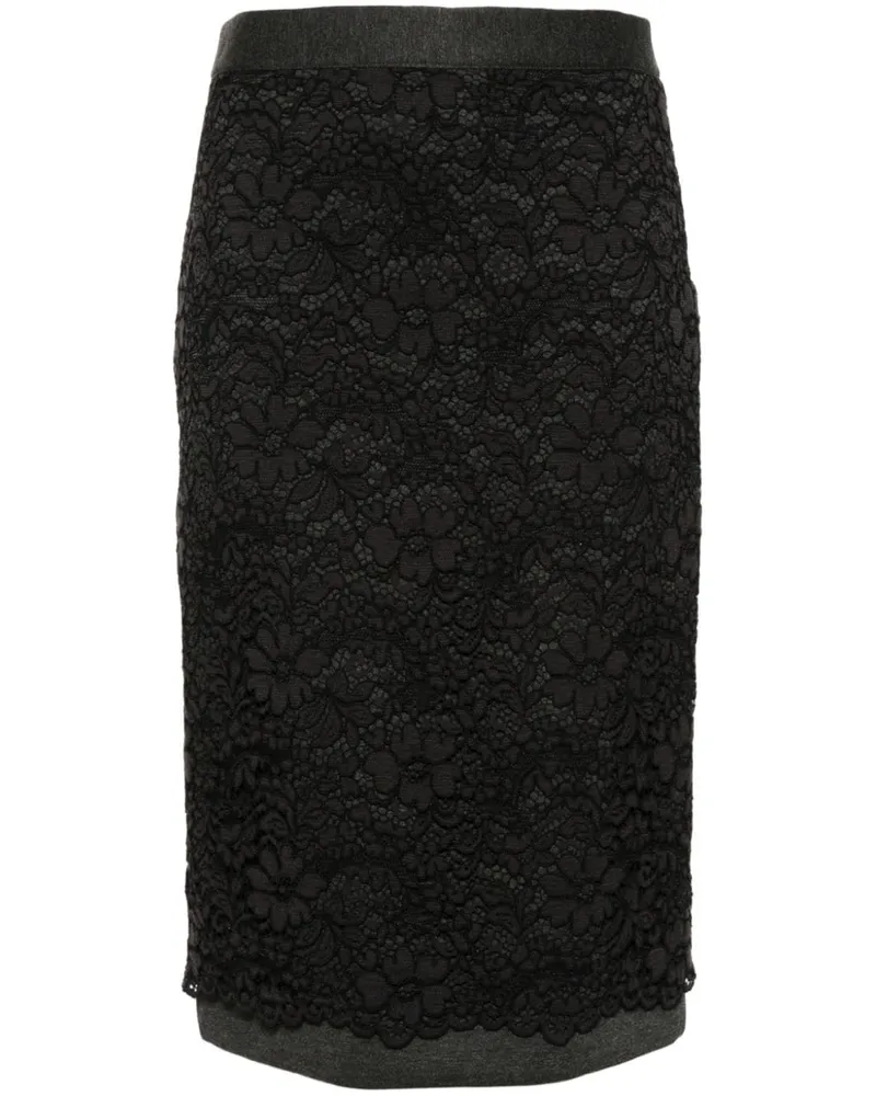 P.A.R.O.S.H. P.A.R.O H. Midirock aus Spitze - Schwarz Schwarz