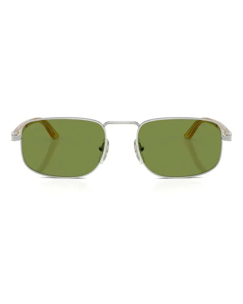 Persol rectangle-frame metal sunglasses - Silber Silber
