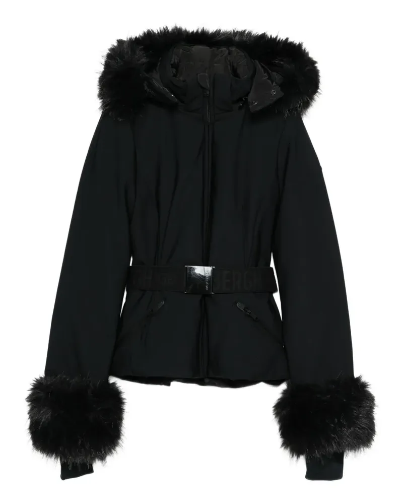 GOLDBERGH Giselle belted faux fur ski jacket - Schwarz Schwarz