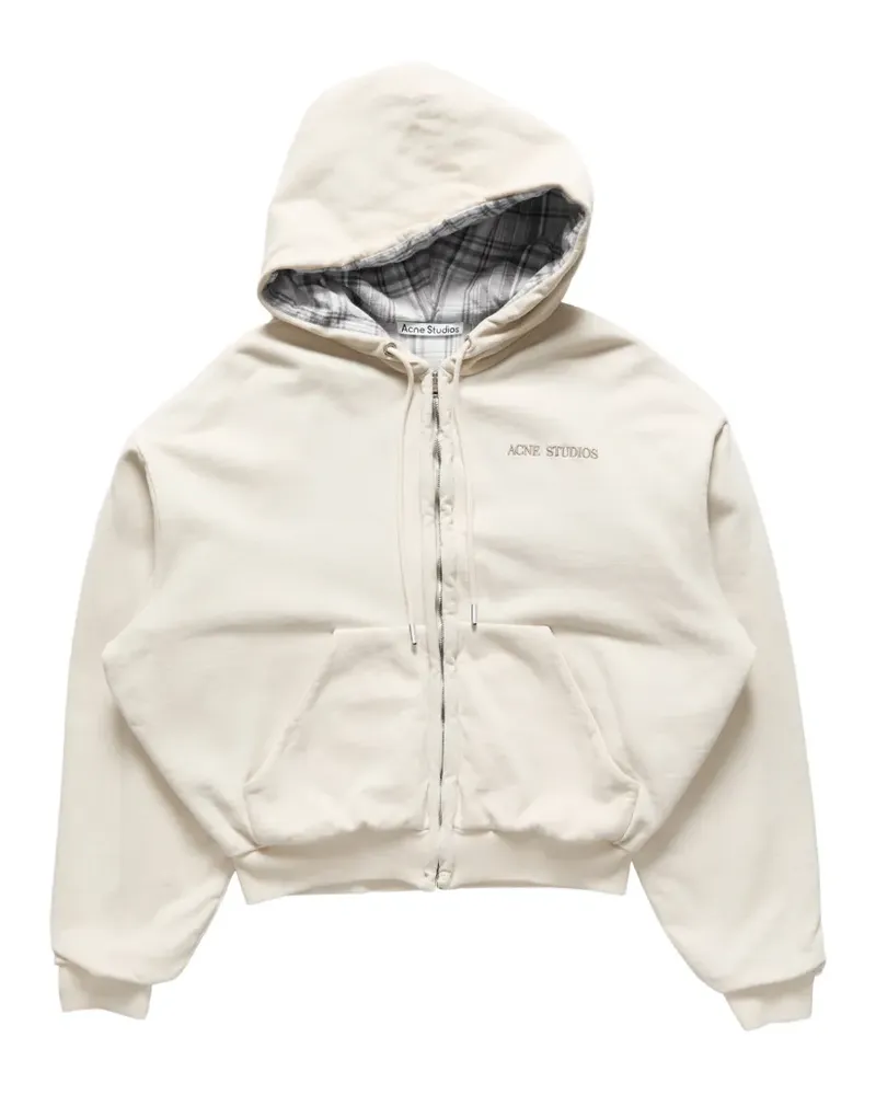 Acne Studios fleece hoodie with logo - Nude Nude