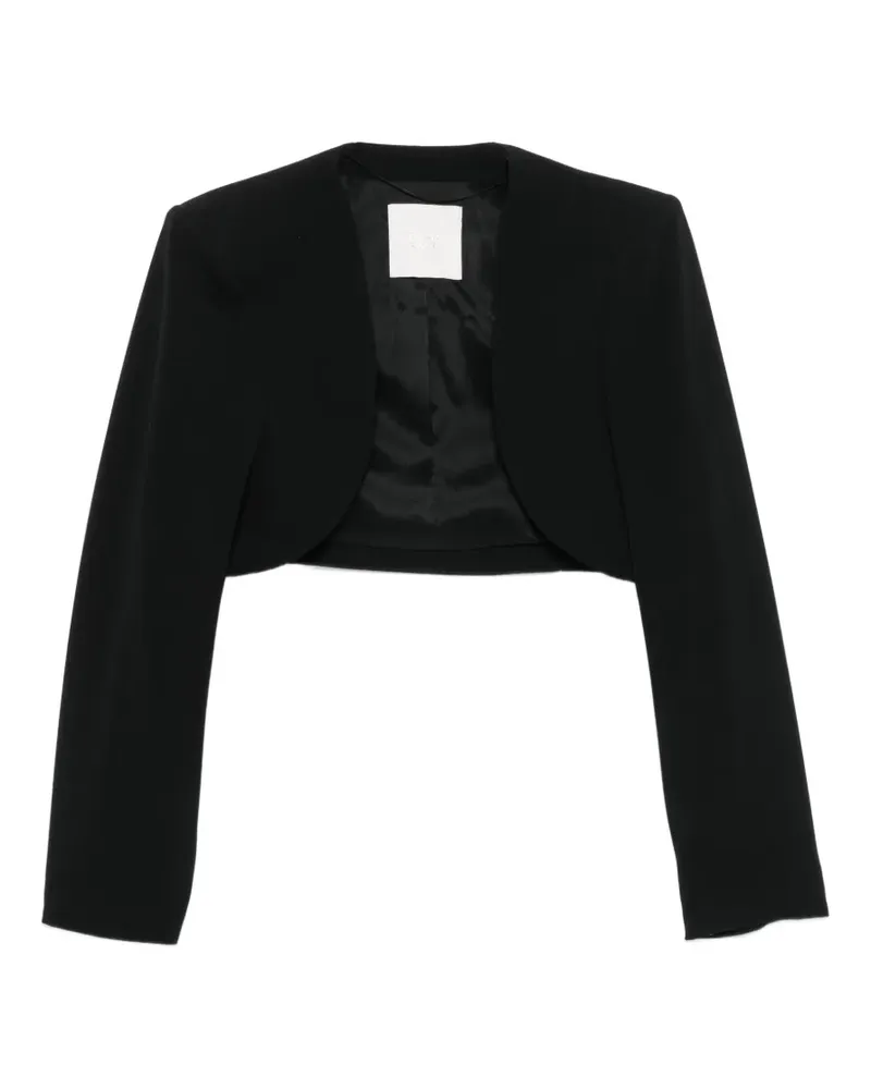 Marina Rinaldi Acro Cropped-Jacke mit langen Ärmeln - Schwarz Schwarz