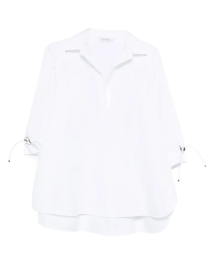 Max Mara Hemd mit Schleifenverschluss - Weiß Weiß