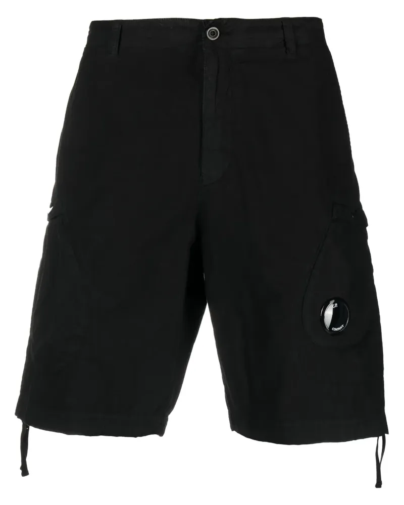 C.P. Company Shorts mit Logo-Patch - Schwarz Schwarz