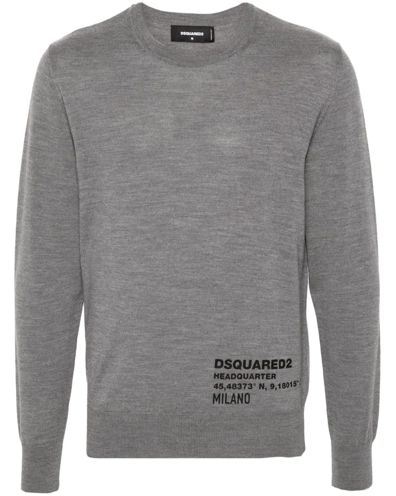 Dsquared2 Pullover mit Logo-Print - Grau Grau