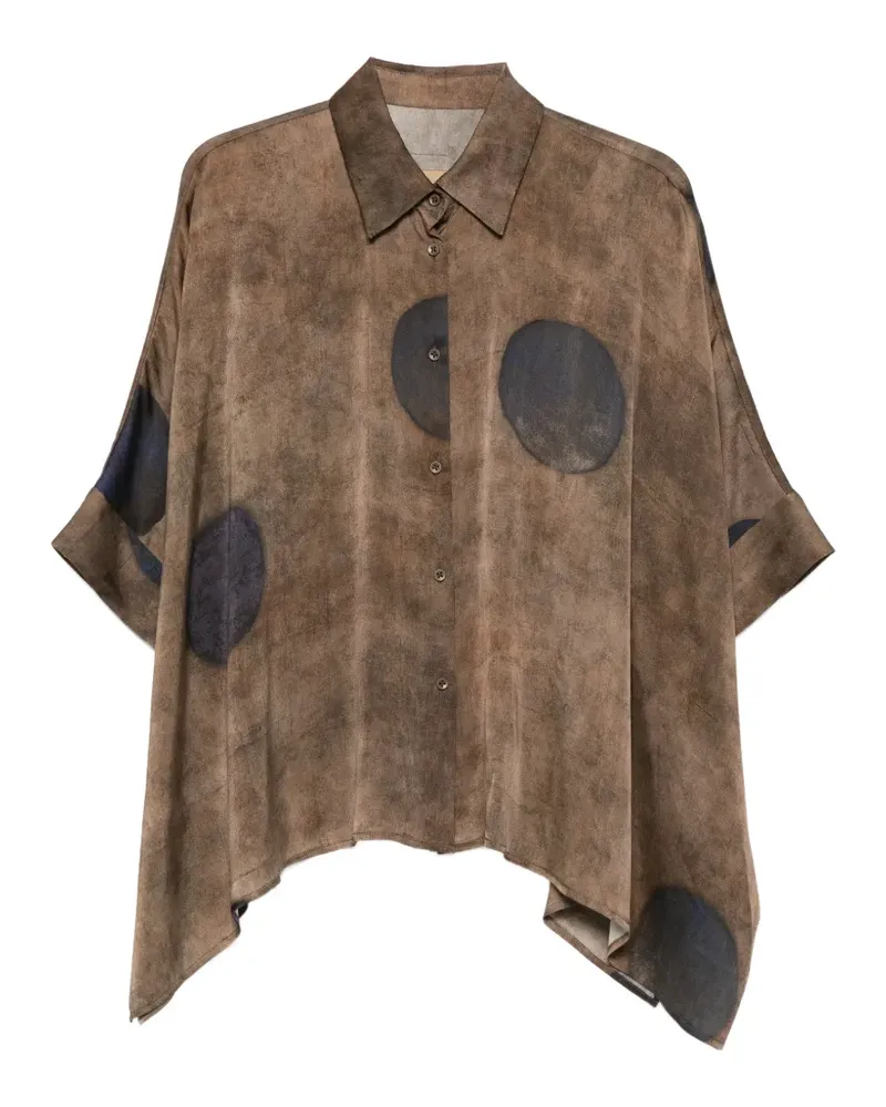 Uma Wang Toto spot button shirt - Braun Braun