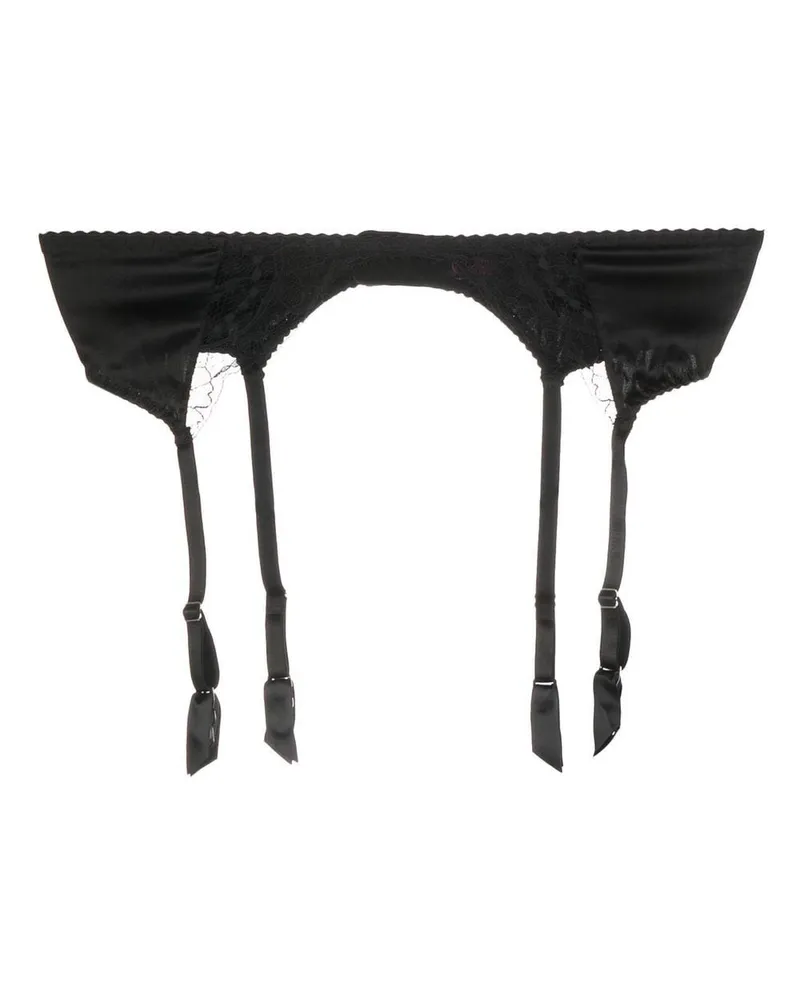 Fleur Of England Strumpfhalter mit Spitze - Schwarz Schwarz