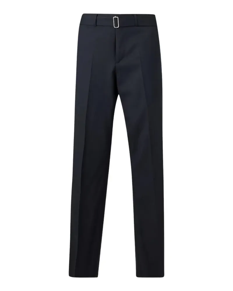 LARDINI belted pressed-crease trousers - Blau Blau