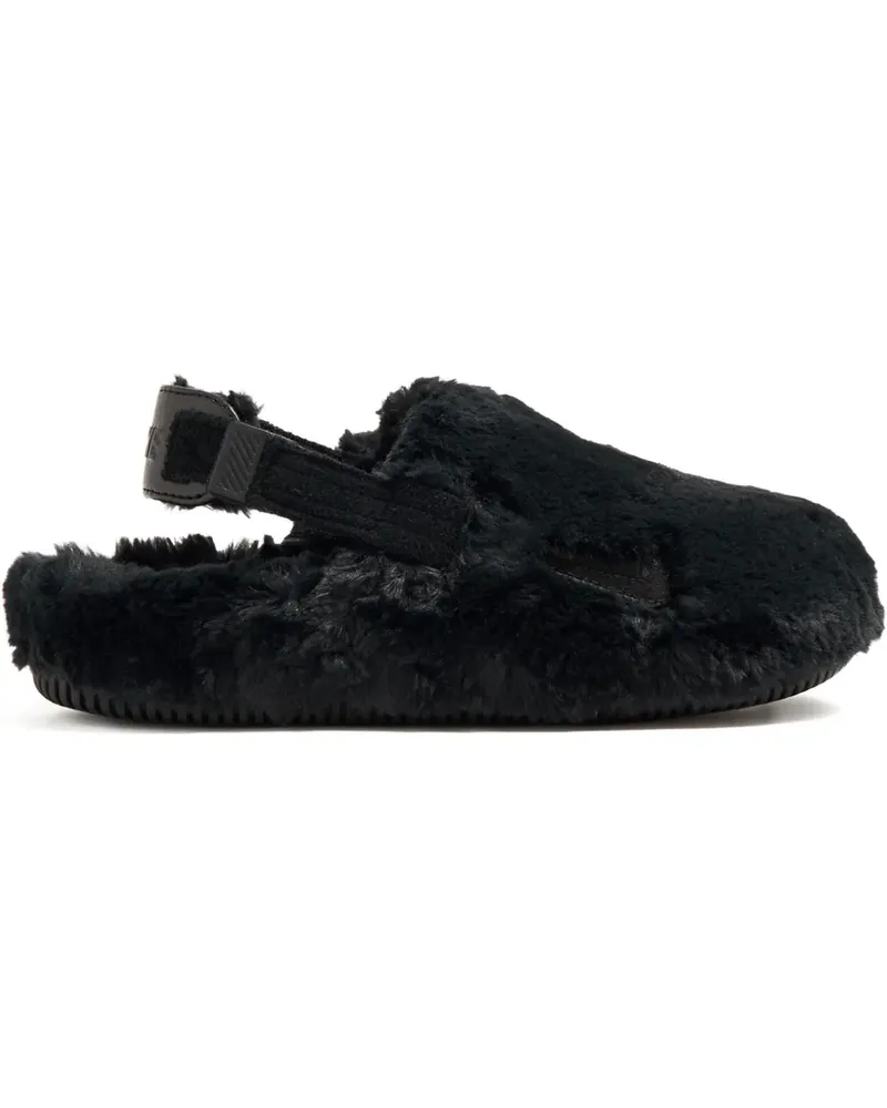 Nike Calm SE Slingback-Sandalen aus Faux Fur - Schwarz Schwarz
