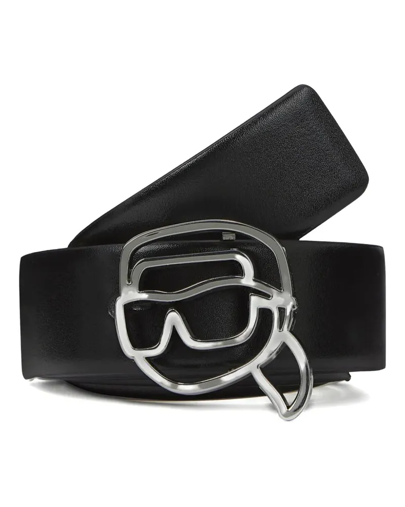 Karl Lagerfeld Wendbarer Ledergürtel - Schwarz Schwarz