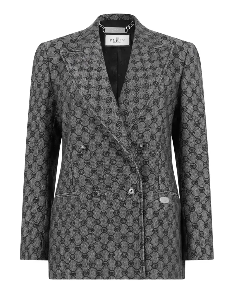 Philipp Plein Doppelreihiger Blazer - Schwarz Schwarz