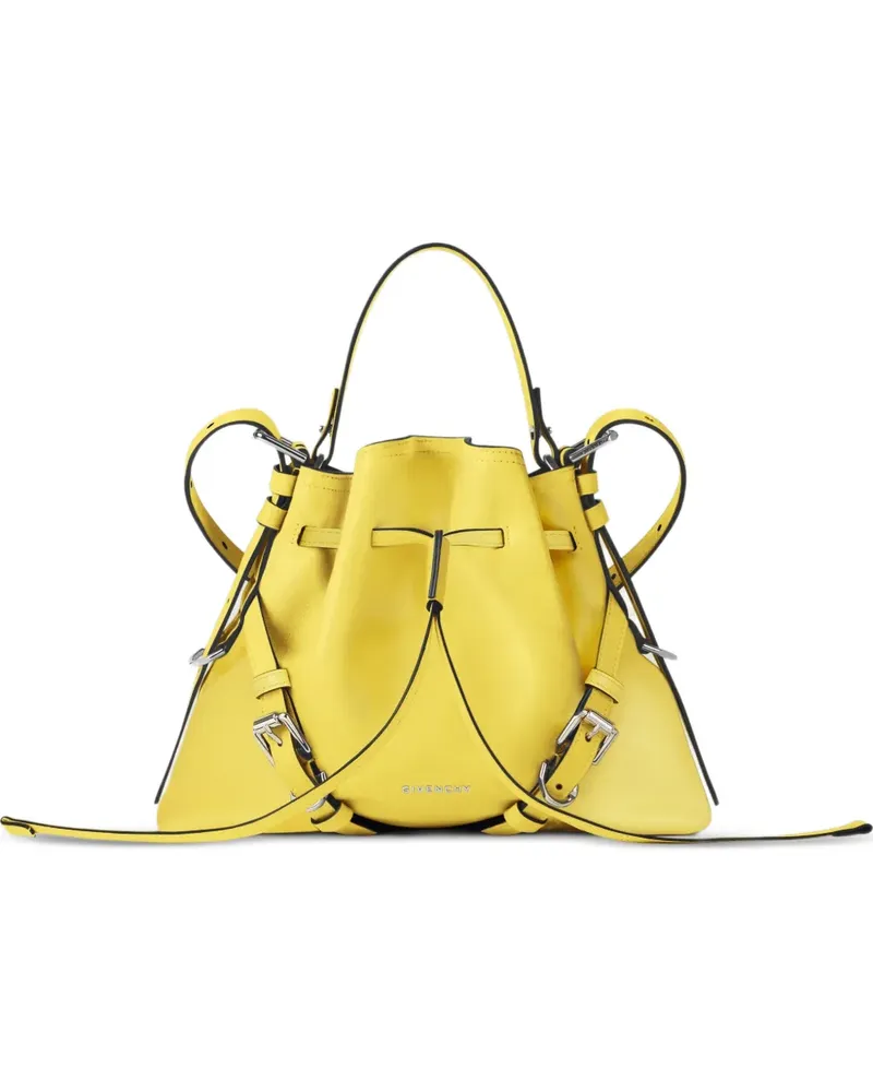 Givenchy Kleine Voyou Beuteltasche aus glänzendem Leder - Gelb Gelb