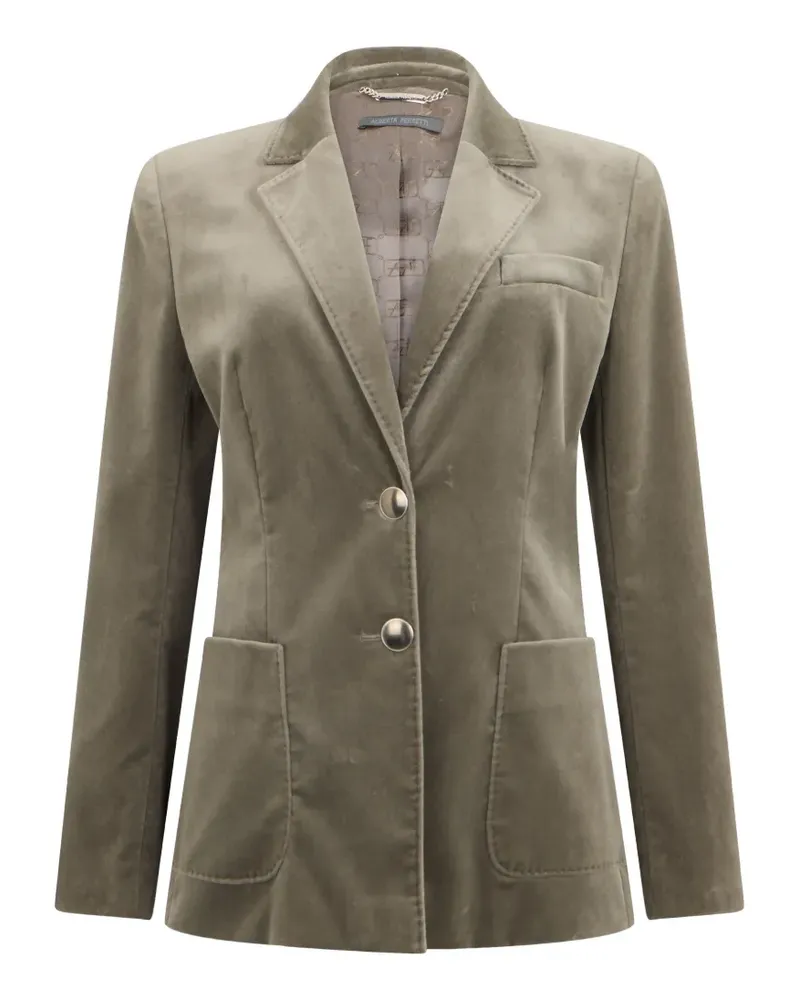 Alberta Ferretti Schmaler Blazer mit fallendem Revers - Grün Grün