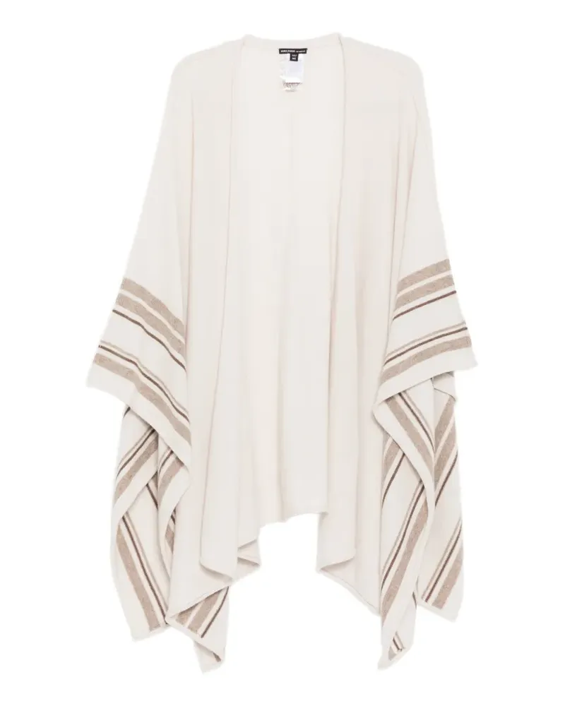 James Perse Gestreifter Poncho - Nude Nude