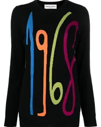 Sonia Rykiel 1968 Intarsien-Pullover Schwarz