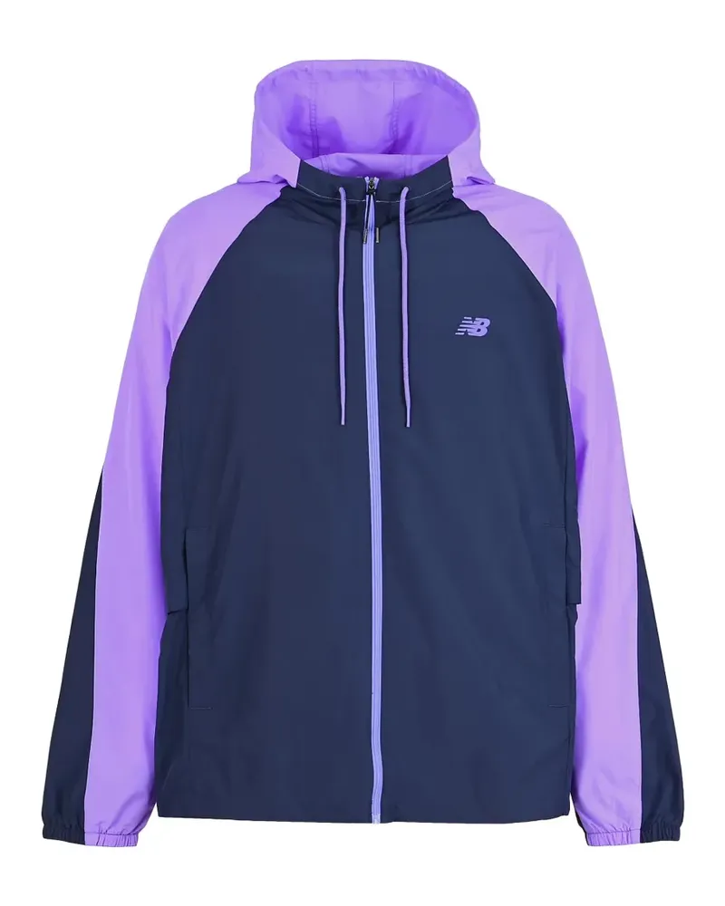 New Balance colour-block hooded jacket - Blau Blau