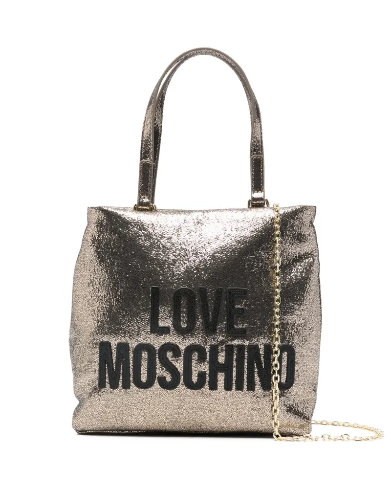 Moschino logo-detail cross body bag - Gold Gold