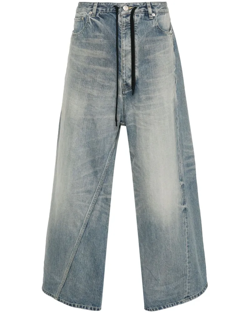 Balenciaga Weite Jeans mit verdrehtem Design Blau