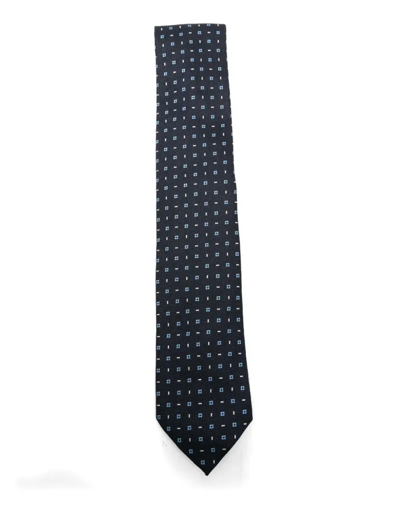 Ermenegildo Zegna patterned tie - Blau Blau