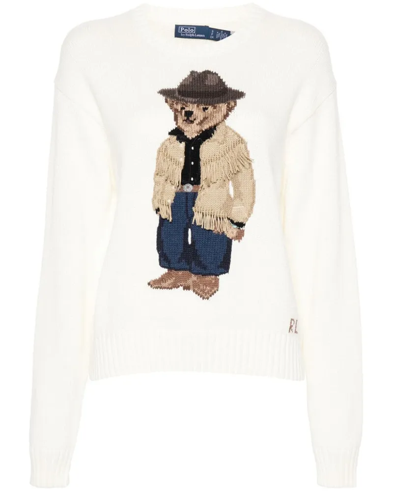 Ralph Lauren Intarsien-Pullover mit Polo Bear - Weiß Weiß