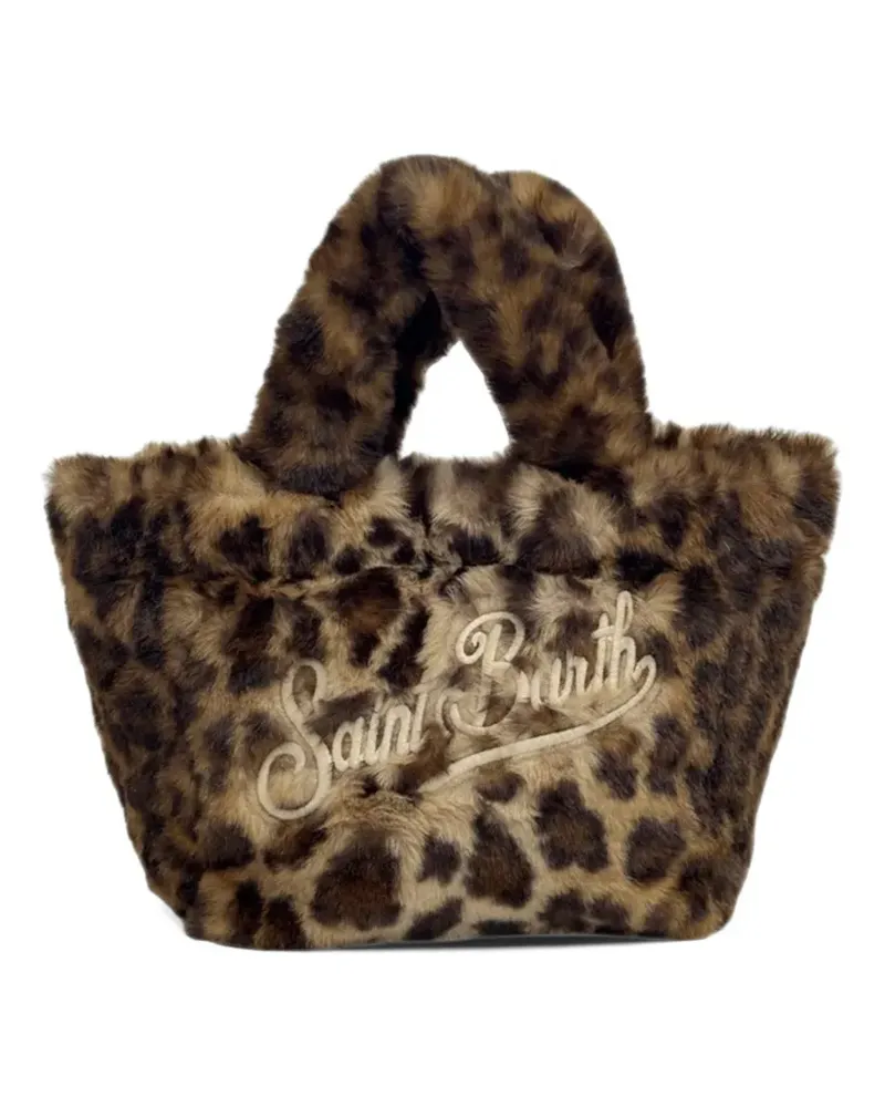 MC2 Saint Barth leopard-print faux-fur tote bag - Braun Braun