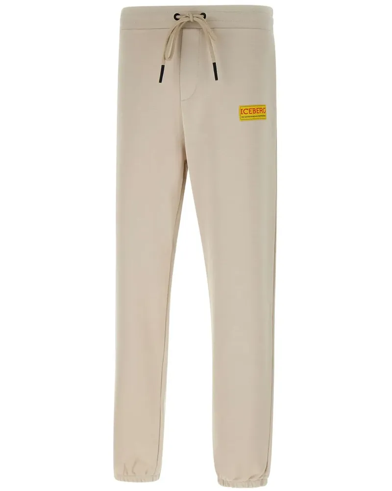 Iceberg Jogginghose mit Logo-Patch - Nude Nude