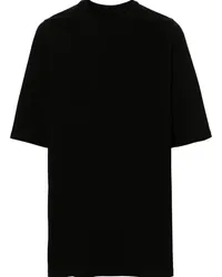 Rick Owens Jumbo T-Shirt aus Bio-Baumwolle Schwarz