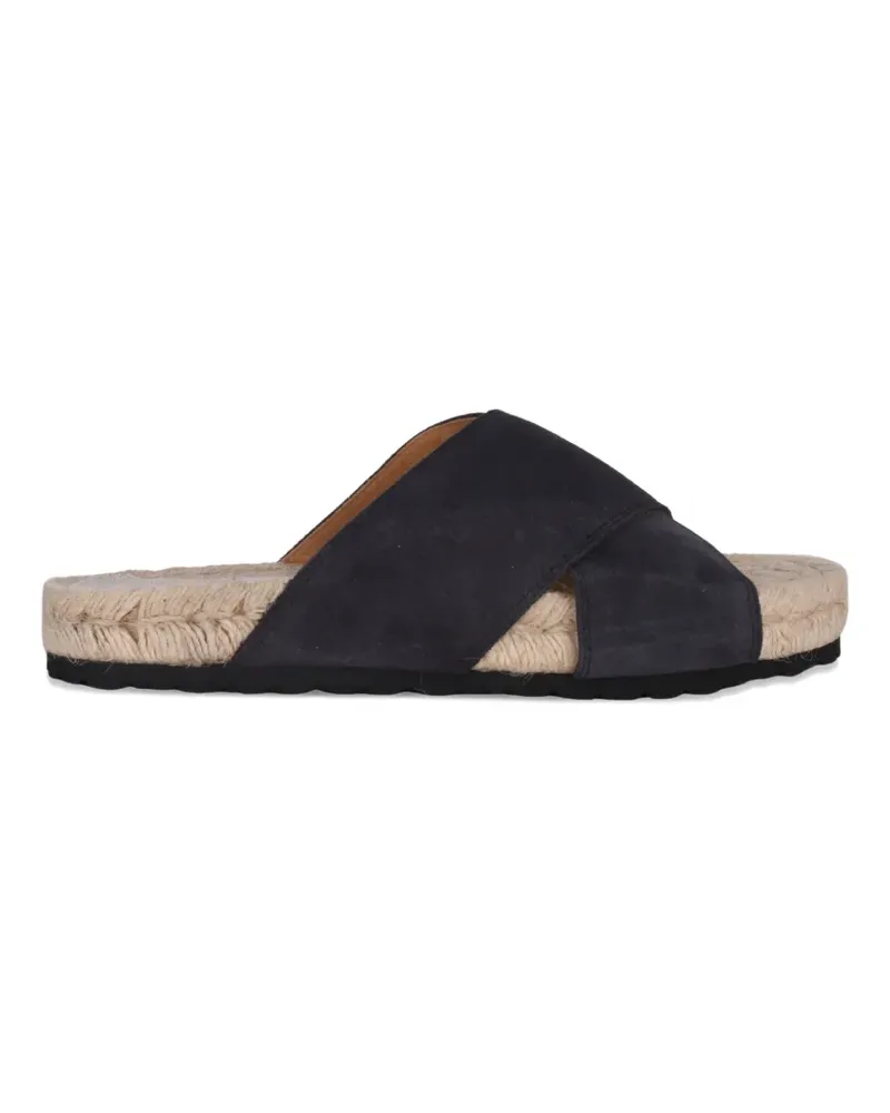 Manebí suede crossed-strap sandals - Blau Blau