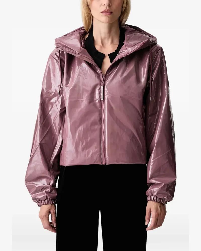 RAINS Isolierte Lohja Kapuzenjacke mit Glanzoptik - Rosa Rosa