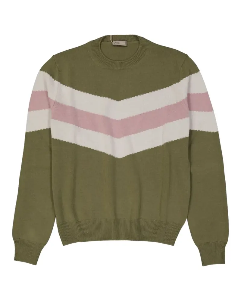 Herno chevron-pattern sweater - Grün Grün