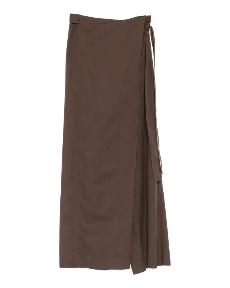 Twin-Set wrap-front wide-leg trousers - Braun Braun