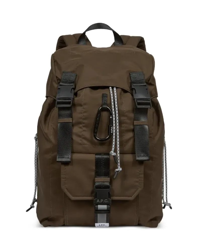 A.P.C. Rucksack mit Schnallenverschluss - Grün Grün
