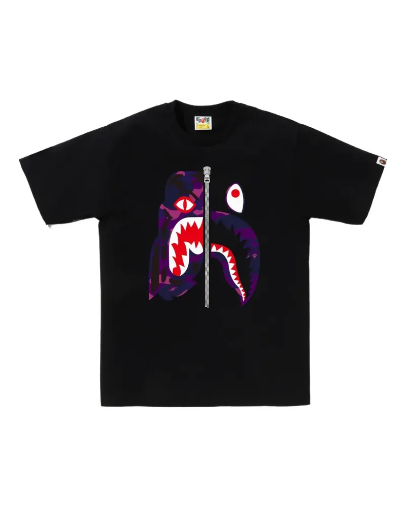 BAPE shark graphic-print T-shirt - Schwarz Schwarz