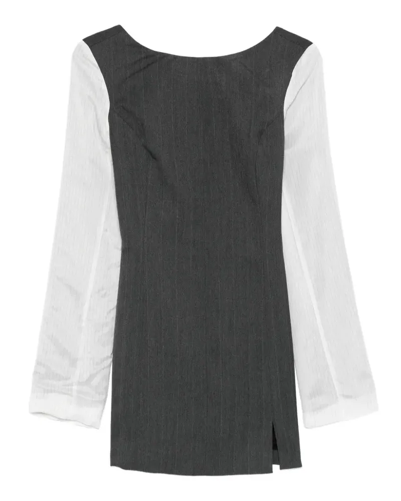 Our Legacy Firm Minikleid mit Nadelstreifen - Grau Grau
