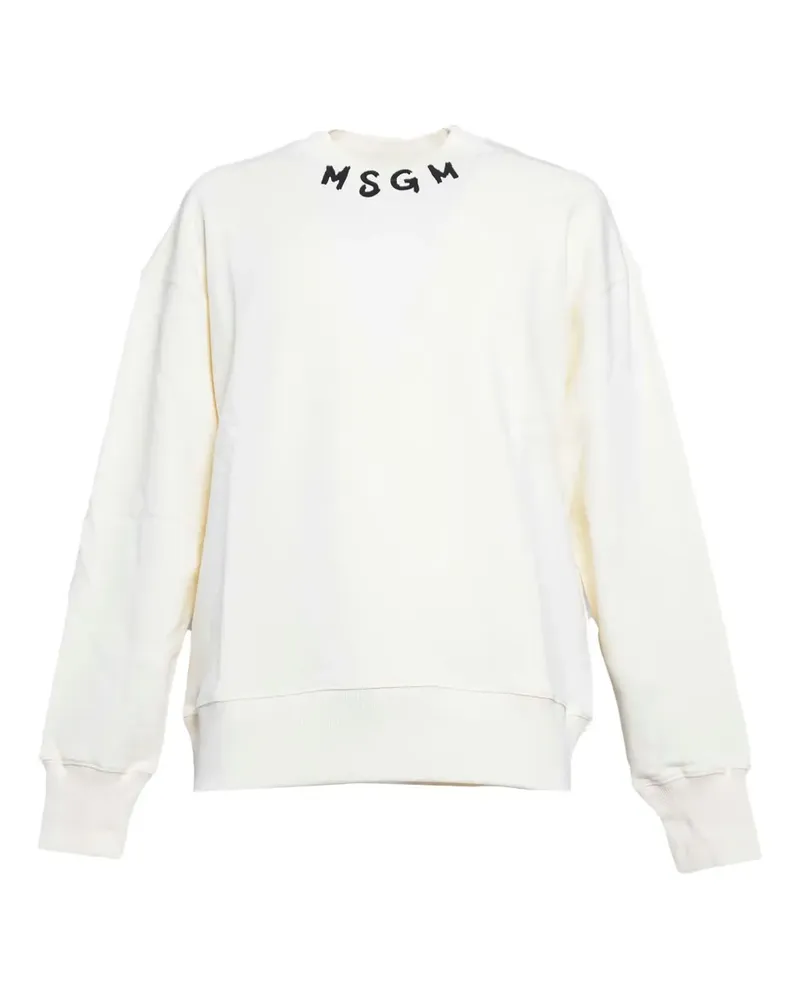 MSGM Sweatshirt mit Logo-Print - Weiß Weiß