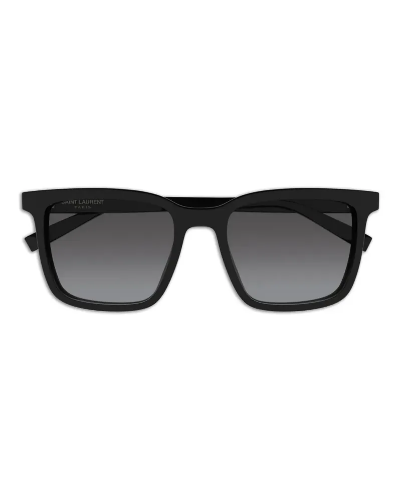 Saint Laurent Sonnenbrille mit eckigem Gestell - Schwarz Schwarz