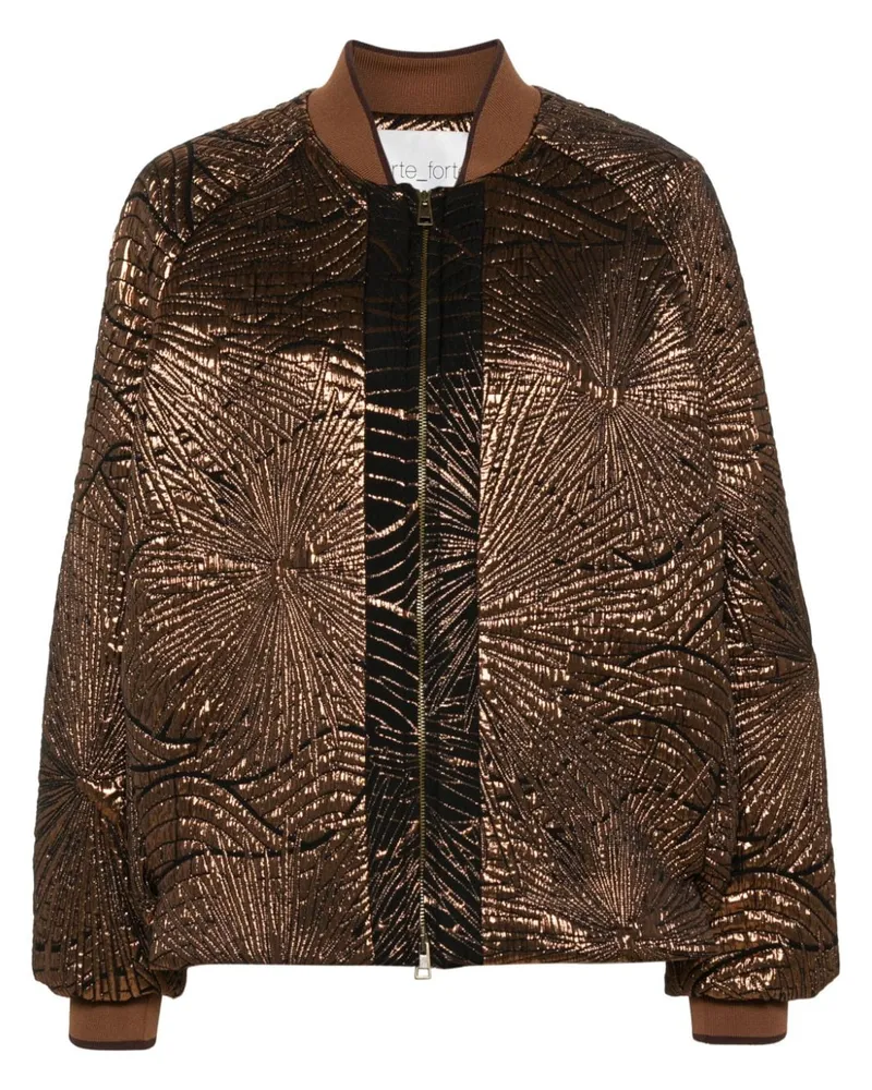 forte_forte Bomberjacke mit laminiertem Finish - Schwarz Schwarz