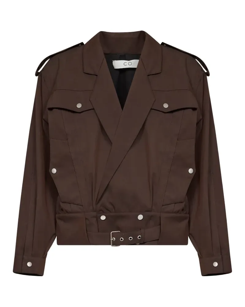 Co Doppelreihiges Blazer mit Gürtel - Braun Braun
