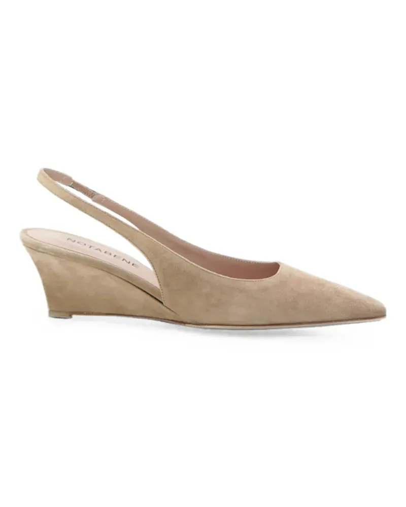 NOTABENE Elba 50 pointed-toe wedge sandals - Nude Nude