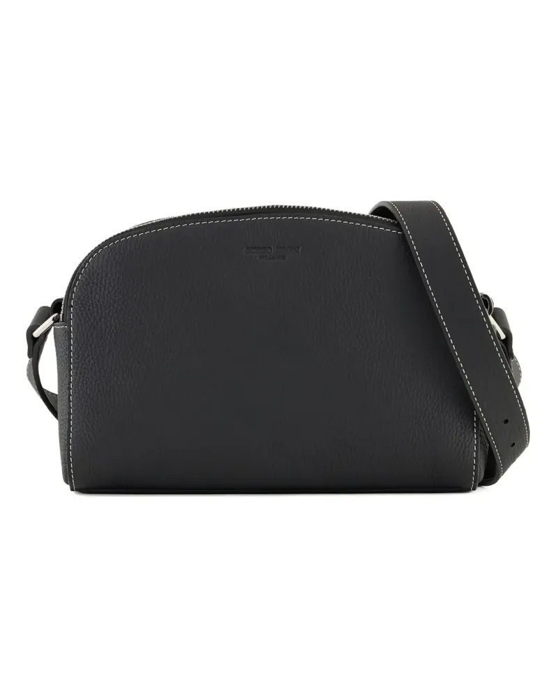 Giorgio Armani Schultertasche mit Ziernähten - Grau Grau