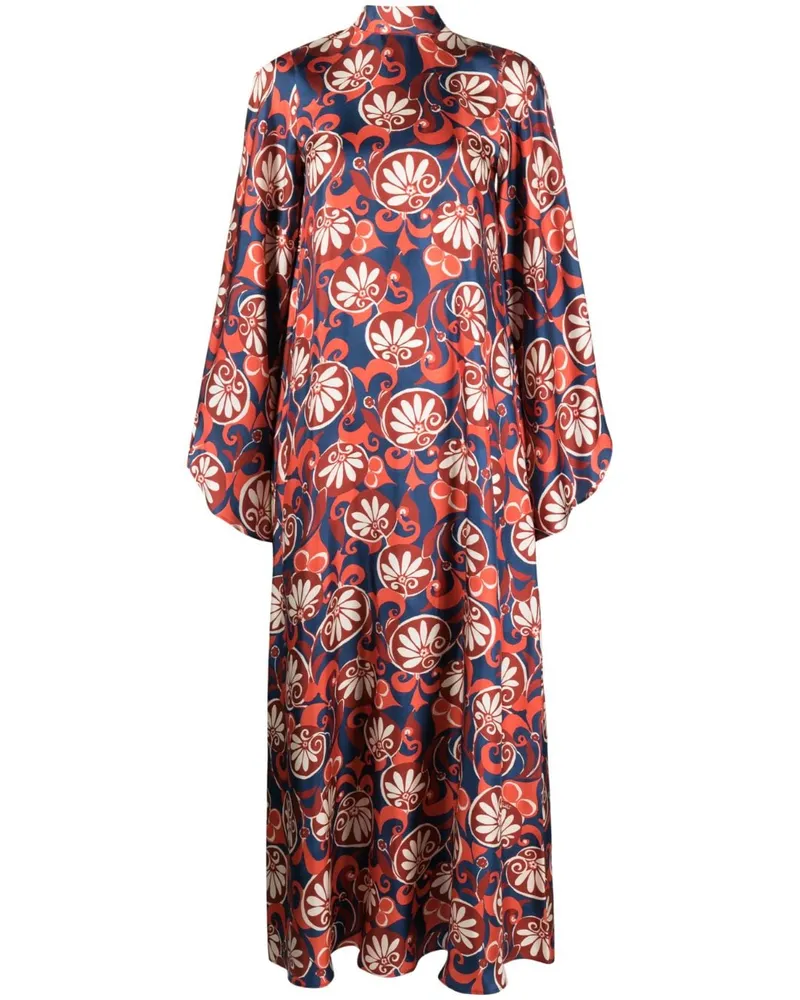 La DoubleJ Kleid mit Magnifico Moonflower-Print - Blau Blau