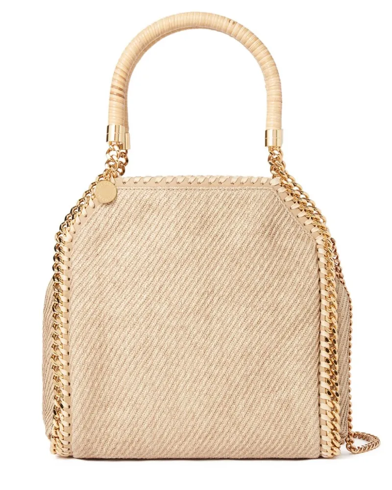 Stella McCartney Mini Falabella Shopper aus Bast Nude