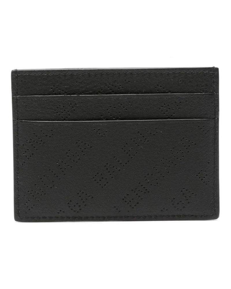 Balenciaga Kartenetui mit perforiertem Logo - Schwarz Schwarz