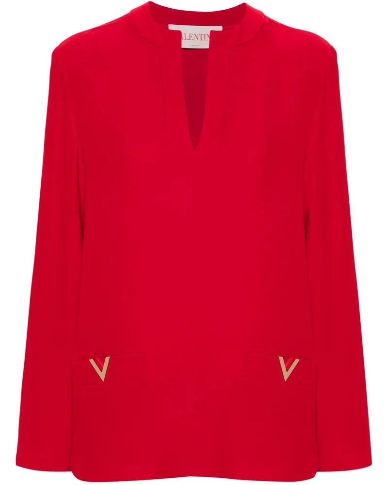 Valentino Garavani Cady Couture Bluse - Rot Rot